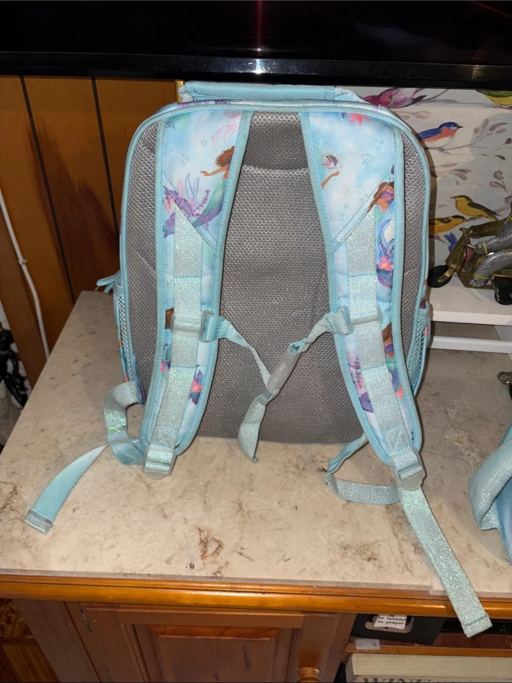 Kids Mermaid Backpack and Lunch Bag - Light Blue